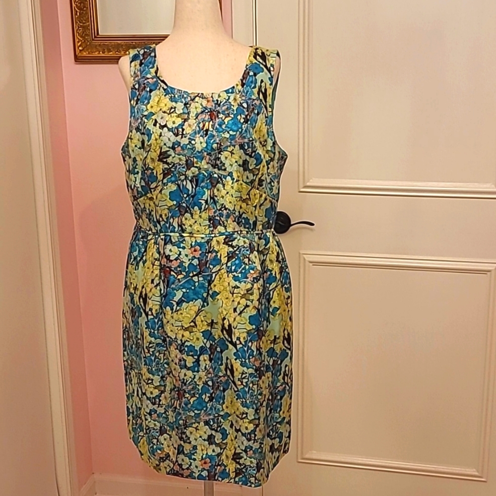 J.CREW floral silk dess